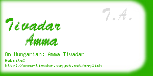 tivadar amma business card